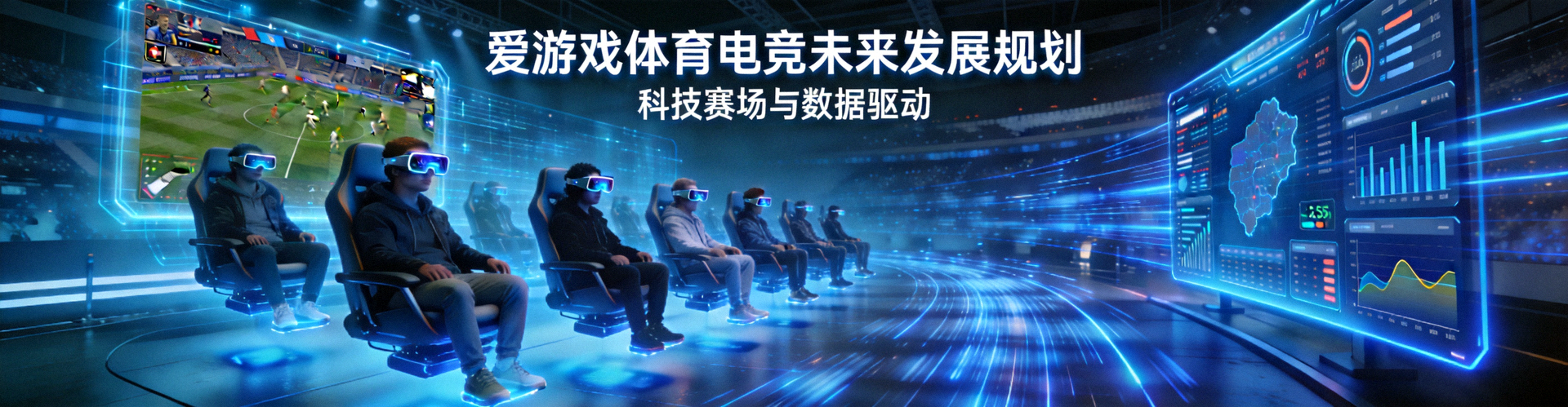 爱游戏体育电竞未来发展规划概念图 - 科技感赛场与数据可视化