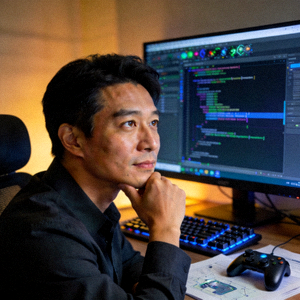 爱游戏体育技术研发团队负责人肖像 - 专注于游戏引擎开发的专家