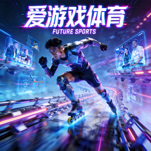 爱游戏年度电竞产业报告封面图 - 数据图表与电竞场馆未来感融合